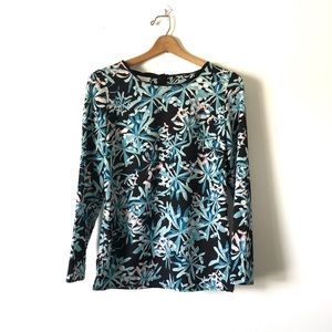 Jaclyn Smith floral print blouse sz small